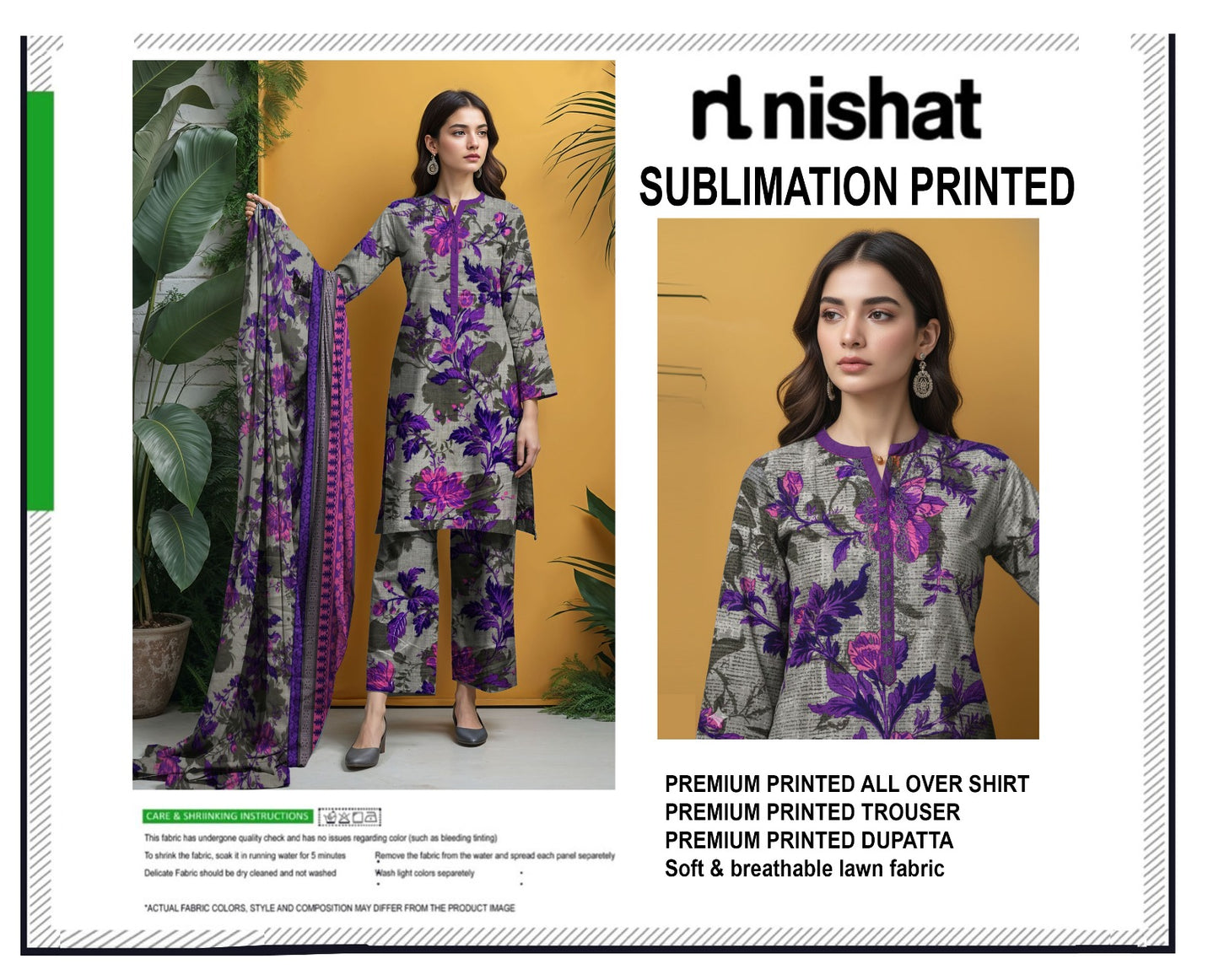 Nishat 3 PC lawn