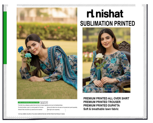 Nishat lawn 3pc