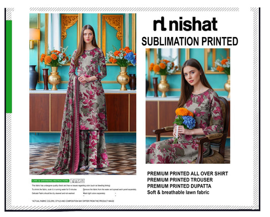 Nishat lawn 3pc